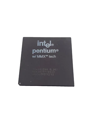 intel Pentium mit MMX Tech A80503200 SL2RY 88080072-0919 INTEL '92'95 SL2RY/2.8V  - Bild 1 von 2