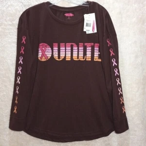Women's T-Shirt Breast Cancer Awareness Size M Pink Ribbons NWT - Picture 1 of 8