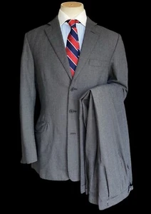 Bespoke 1980’s Grey Nailhead 2pc Suit 40L / 34L P.A Crowe London Bespoke - Picture 1 of 23