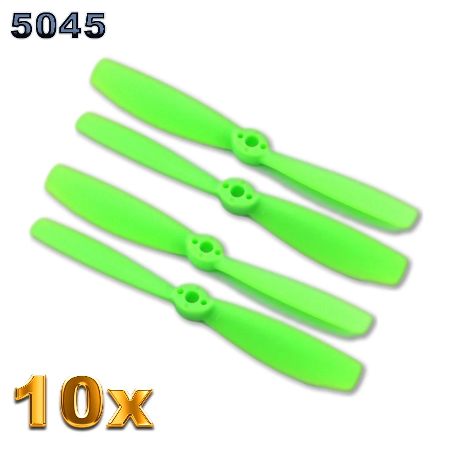 10 Rotorblätter 5045 Glasfaser Propeller CW CCW RC FPV Racing Drohne Copter Grün - Bild 1 von 1
