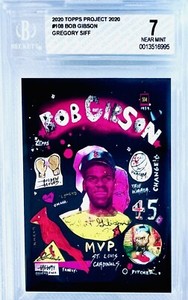 Topps Project 2020 Bob Gibson #124 King Saladeen BGS 7 Low Pop & Limited PR