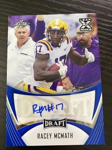2021 Leaf Draft Auto Blue Racey McMath #BA-RM2 Rookie Auto Titans RC - Picture 1 of 2