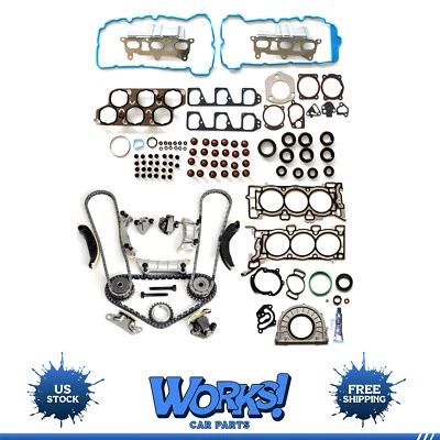 Engine Full Gasket Set Timing Chain Kit For 2007 Suzuki XL-7 3.6L Foto 1 de 4