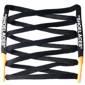 LitLaces - Off White Inspired - Printed "SHOELACES" with Silicone Tips - Oval - Picture 1 of 5