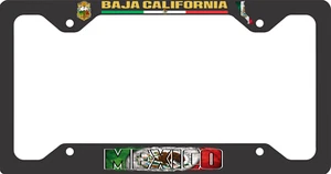 Baja California Mexico Aluminum License Plate Frame Novelty Tag Holder Cover - Picture 1 of 3