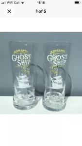 2 x Adnams Ghost Ship Citrus Pale Ale One Pint 20oz Beer Glass Embossed Logo New - Picture 1 of 1