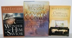Max Lucado 3 books Hardcover When Christ comes & 2 paperbacks - Picture 1 of 2