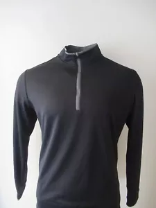 adidas core lightweight 1/4 zip sweater black/grey uk size large - Picture 1 of 4