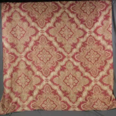Shower Curtain Royal Velvet Fabric Burgundy/Gold Paisley - Image 1 of 4