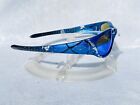Customized Oakley Tens Blue Fade Splatter Sunglasses w New Fuse Blue Lens