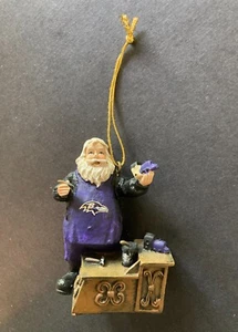 Baltimore Ravens Limited Edition Workshop Santa Christmas Ornament - Picture 1 of 1