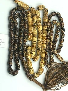 3 GENUINE OVAL/BARREL/MULTICOLOR WORRY PRESSED POLAND AMBER TASBIHمسبحة التسبيح - Picture 1 of 12