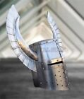 Handmade Solid Steel Medieval Templar Fantasy Warrior Helmet Sca Larp Knight