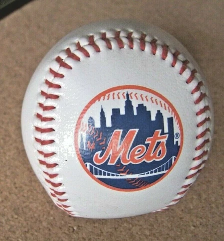 1994 MLB logo NY New York Mets baseball ball SPC r/w/b tm variety Cover