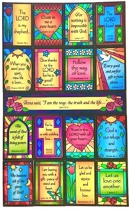 Maxi Mylar RELIGIÓN RELIGIOSA, VIDRIERAS Sandylion Pegatinas ~VINTAGE~ - Imagen 1 de 1