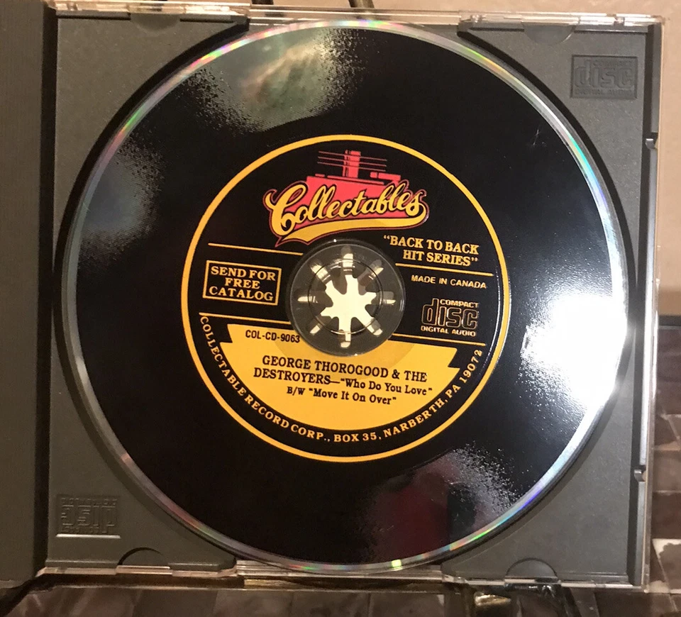 Collectable 45's on CD Back to Back Hit Series George Thorogood 1983 COL-CD-9063 Foto 1 de 4