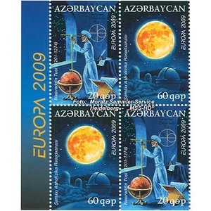 Aserbaidschan Azerbaijan Europa CEPT 2009, Astronomie, teilgezähnt ** postfrisch - Bild 1 von 1