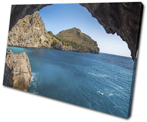Ocean Sea Cave Landscapes SINGLE CANVAS WALL ART Picture Print