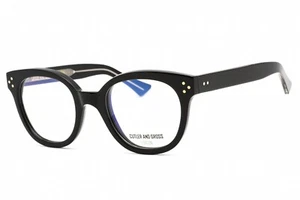 Neu Cutler and Gross CG1298 004 Runde Glänzend Schwarz Brille Authentisch - Bild 1 von 4