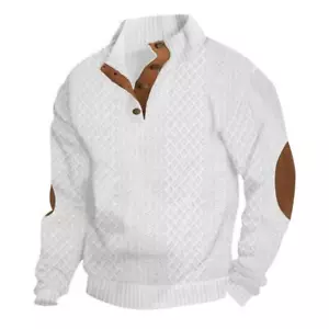 Herren Sweatshirt Freizeit Polyester Pullover Stehkragen 3D Druck Preppy Tops - Bild 1 von 29