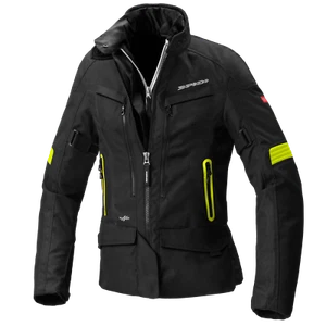 GIACCA MOTO LADY VOYAGER 4 H2out NERO GIALLO FLUO SPIDI SIZE S - Foto 1 di 1