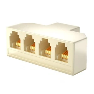 RJ11 Telephone Splitter Adapter For 6P4C 6P2C Landline Phones And Faxing Machine - Afbeelding 1 van 8