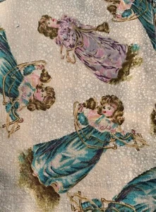 3/4 yd 100% Cotton Fabric Quilting, Angel, Girl, Celestial, New - Picture 1 of 1