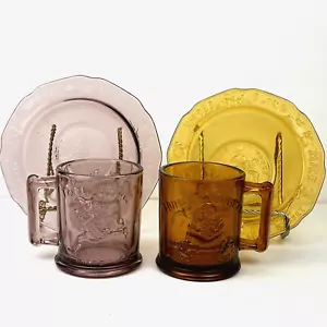 Juego de 4 platos de bebé con rima infantil de vidrio tiara taza vacía humpty - Imagen 1 de 18