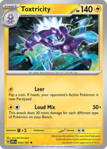 Pokémon TCG Toxtricity 072/197 Non Holo Rare Obsidian Flames NM/M - Bild 1 von 1