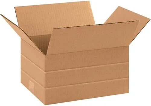 25 10" x 8" x 6" Multi-Depth Corrugated Boxes - Image 1 of 1