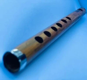 Wooden Sri Lanka Brown Handmade Traditional Musical Instrument Wood Bamboo Flute - Picture 1 of 4