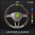 For Octavia Fabia SuperB Rapid 14-16 Steering Wheel Cover Leather & Suede S2