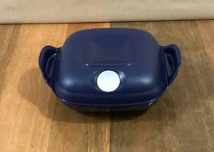 TUPPERWARE SQUARE HEAT N SERVE 475 mL NAVY BLUE - Picture 1 of 2