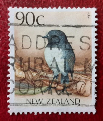 NEW ZEALAND 1988 90c Used Robin Mi 1055A Scott 929 XF 6102-1 - Image 1 of 2