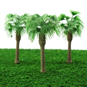 YS07 20pcs 4 inch Model Fan Palm Trees Model Layout Train Scale 1/75 TT HO Scale - Picture 1 of 5