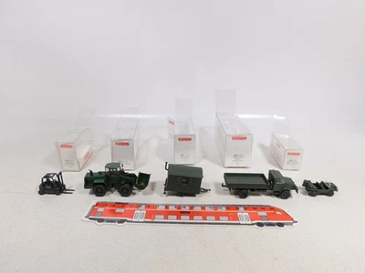 Wiking 1:87 H0 5X Bundeswehr 695 DKW 696 Radlader LKW MAN TOP+Box #EG896-0,5 - Immagine 1 di 4