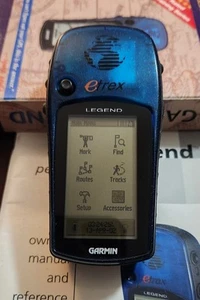 Garmin eTrex Legend Blue Handheld LCD Waterproof GPS Navigator Bundle - Picture 1 of 12