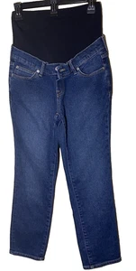 GAP Maternity Jeans 27 Blue Denim Stretch Panel Skinny Fit Comfort Wear - Picture 1 of 11