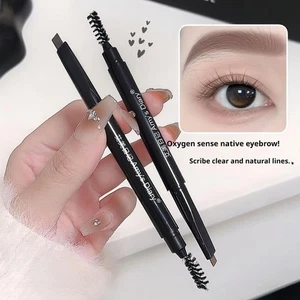Eyebrow Pencil & Brush Fine BrowDefinition Shaper Double Lias09K Head J1R4 - Picture 1 of 15