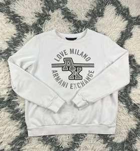Armani Exchange Damen Sweatshirt Weiß Langarm Größe M - Bild 1 von 11