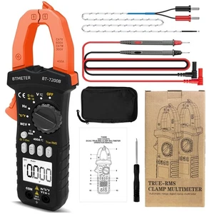 Digitale Zangenmultimeter TRMS Auto Range AC DC Volt Amp Temp Ohm NCV Stromzange - Bild 1 von 10