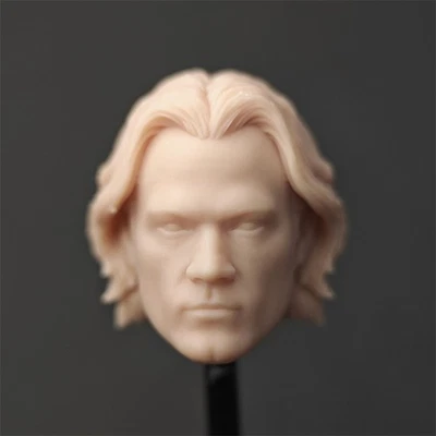 Blank 1/12 Scale Supernatural Sam Head Sculpt Unpainted Fit 6" ML Figure A Style - Image 1 of 3