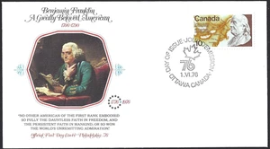 🍁Canada #691 "BENJAMIN FRANKLIN" Brand New 1976 Fleetwood Cover - Picture 1 of 2