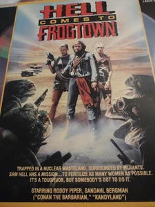 Hell Comes to Frogtown 12' Laserdisc Video Disc 1987 Rated R Roddy Piper WWF - Picture 1 of 4