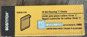 Bostitch FLN175 "L" Hartholz 18GA Bodenbelag Stollen Nägel, 1-3/4" Stahl Stck 1000 - Bild 1 von 2