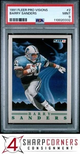 1991 Fleer Pro-Provisions #2 Barry Sanders Löwen Hof PSA 9 - Bild 1 von 3
