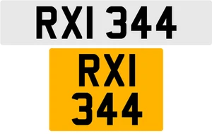 RXI 344 R 3x3 DATELESS PRIVATE NUMBER PLATE ROB ROY RICK RYAN RUS RUSSELL RILEY - Picture 1 of 1