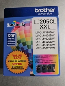 GENUINE Brother LC205 XXL COLOR INK 3PACK - Picture 1 of 2