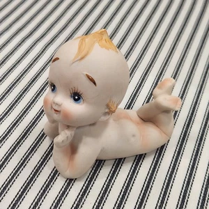 Vtg. Piano Baby, Bisque Porcelain Kewpie - Hand-painted (c. 1950s-1960s) - Picture 1 of 17