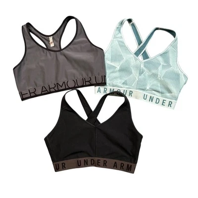 Sujetador deportivo Under Armour para mujer L grande multi ajuste espalda cruzada espalda deportiva lote de 3 Foto 1 de 4